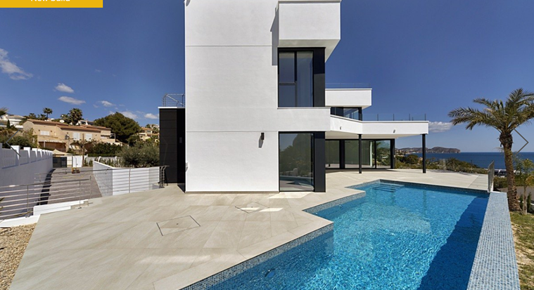 Modern luxury villa newly built with sea views in Les Bassetes Calpe